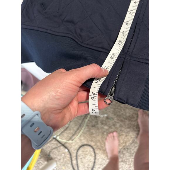 Good Man Brand Navy Blue Quilted Bomber Jacket Men's Size Small - Picture 4 of 9